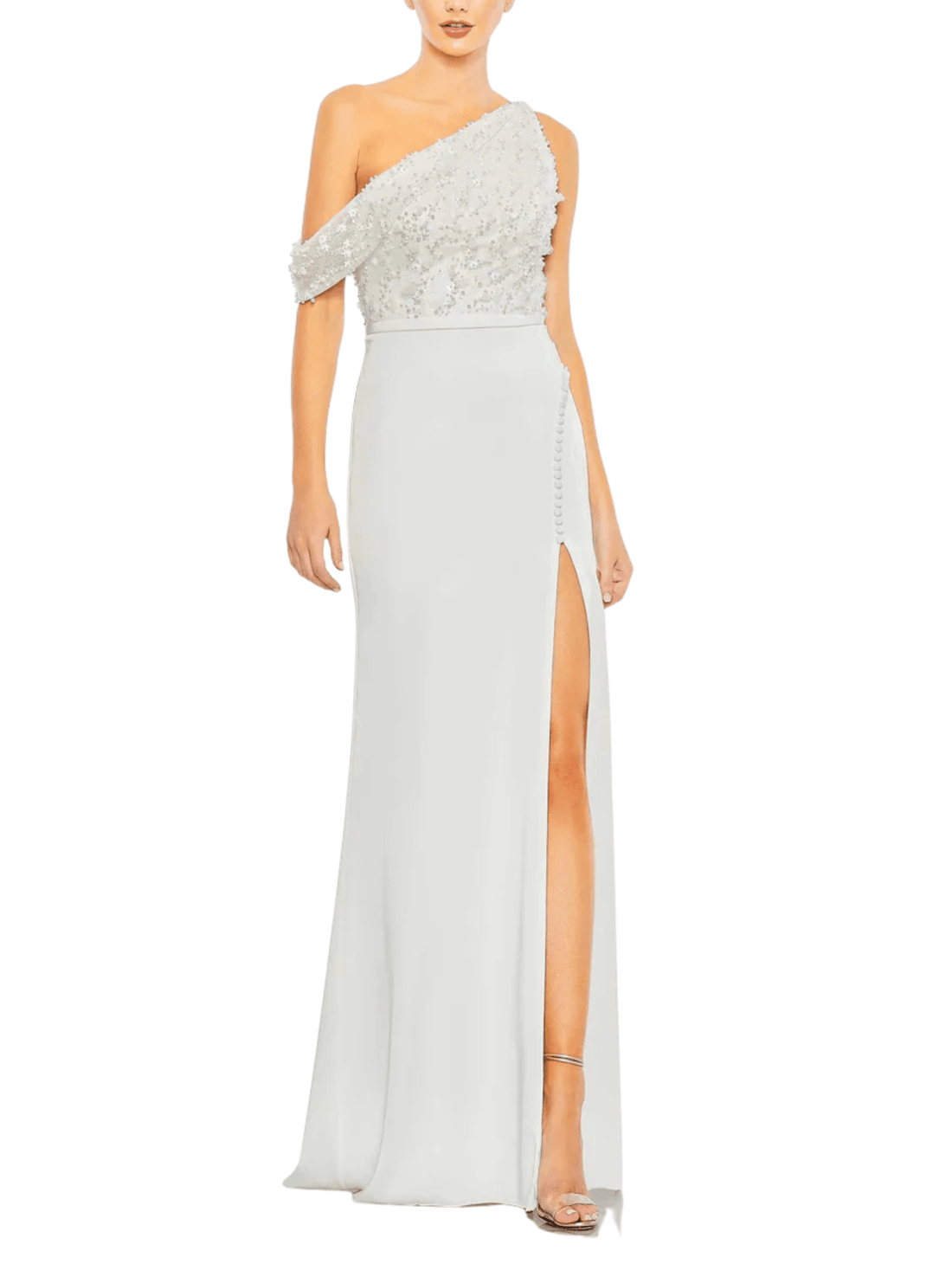 Embellished Drop Shoulder Column Gown by Mac Duggal - Rental Hong Kong