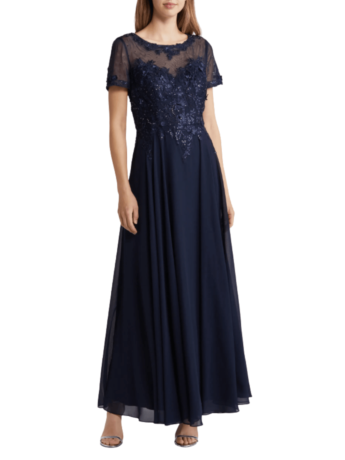 Evenings Beaded Mesh Gown by Xscape - Rental Hong Kong