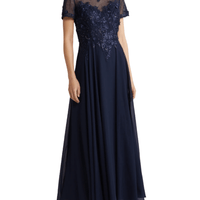 Evenings Beaded Mesh Gown by Xscape - Rental Hong Kong