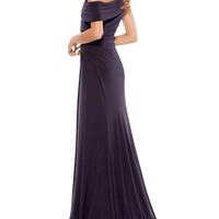 Foldover Off - the Shoulder Slit Gown by Mac Duggal - Rental Hong Kong