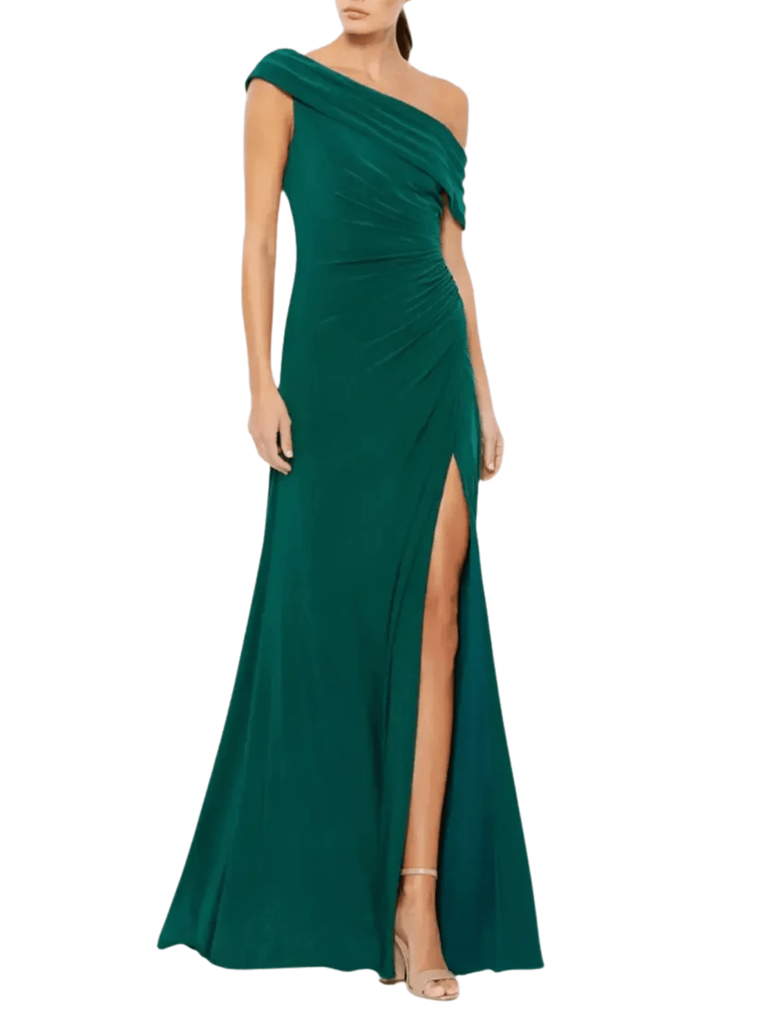 Foldover Off - the Shoulder Slit Gown by Mrs1000Dress - Rental Hong Kong