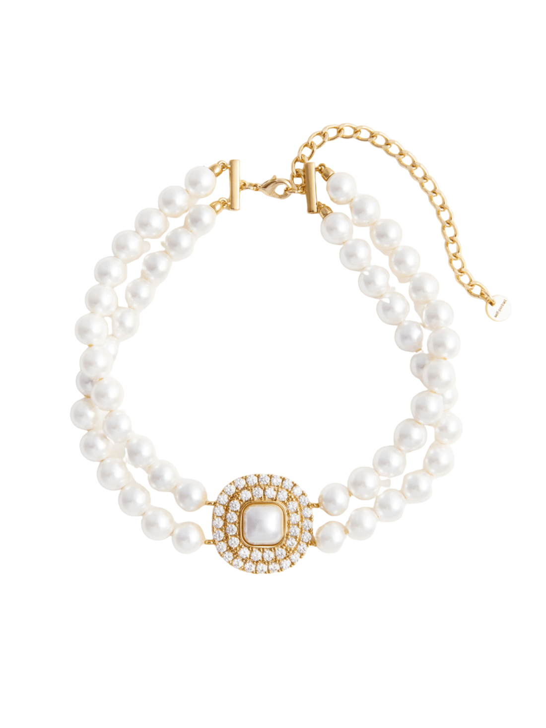 Gold Crystal Pearl Choker by Self Portrait - Rental Hong Kong
