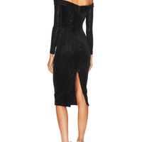 Hana Midi Dress Black by Michael Costello - Rental Hong Kong