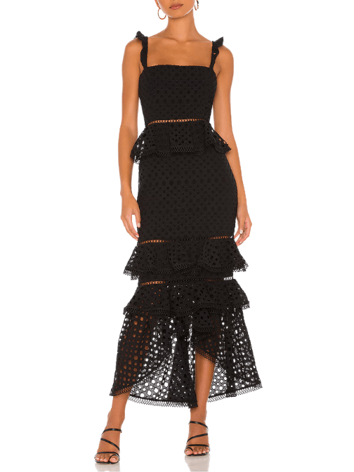 Haze Midi Dress Black by NBD - Rental Hong Kong