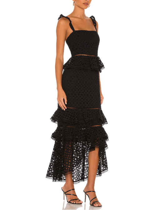 Haze Midi Dress Black by NBD - Rental Hong Kong