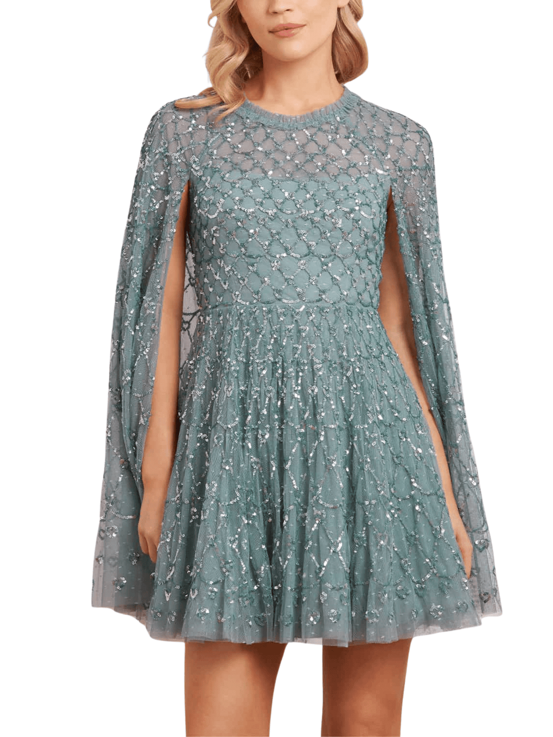 Heart Lattice Micro Mini Dress by Needle & Thread - Rental Hong Kong