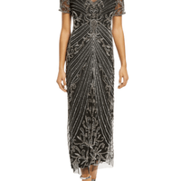 Illusion Beaded Mesh Column Dress by Pisarro Nights - Rental Hong Kong