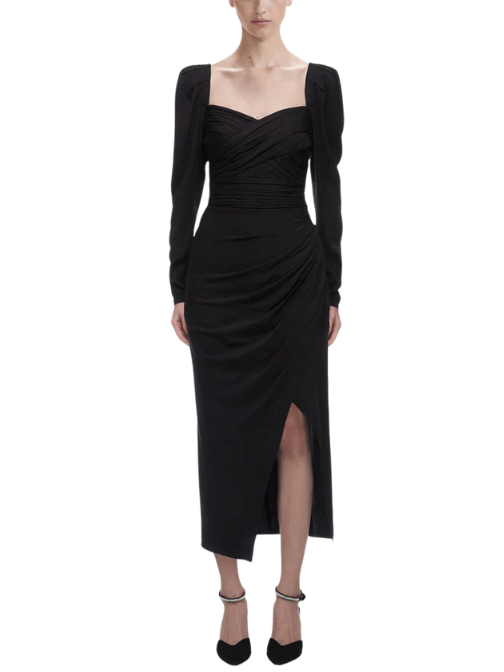 Iris Midi Dress Black by Self Portrait - Rental Hong Kong