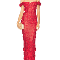 Jasmine Red Off The Shoulder Maxi Dress Red by Bronx and Banco - Rental Hong Kong