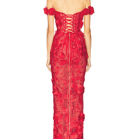 Jasmine Red Off The Shoulder Maxi Dress Red by Bronx and Banco - Rental Hong Kong