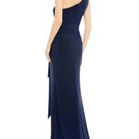 Jersey One Shoulder Belted Trumpet Gown by Mac Duggal - Rental Hong Kong
