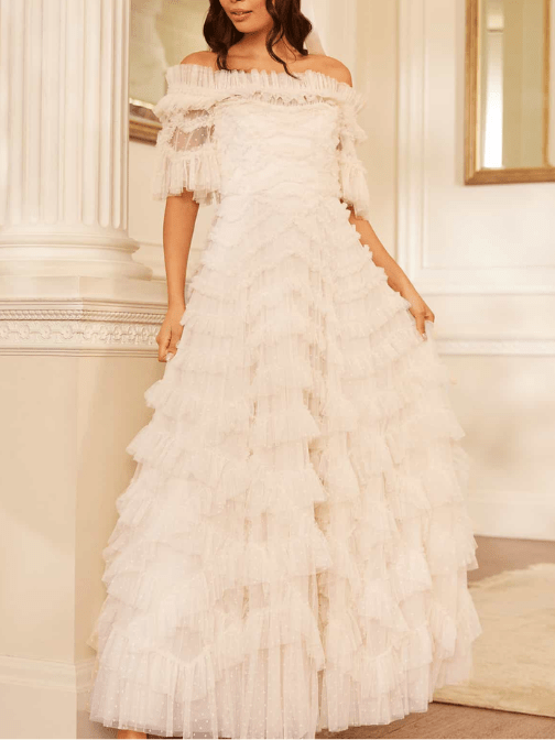 Lana Off - Shoulder Gown by Needle & Thread - Rental Hong Kong