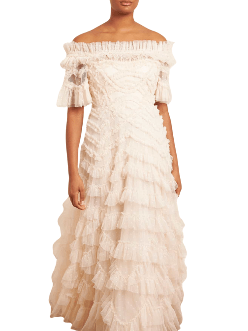 Lana Off - Shoulder Gown by Needle & Thread - Rental Hong Kong