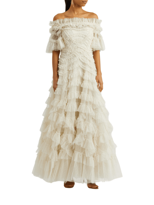 Lana Off - Shoulder Gown by Needle & Thread - Rental Hong Kong