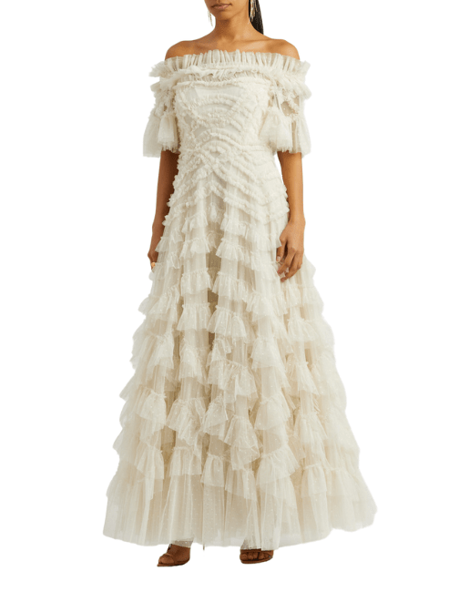 Lana Off - Shoulder Gown by Needle & Thread - Rental Hong Kong