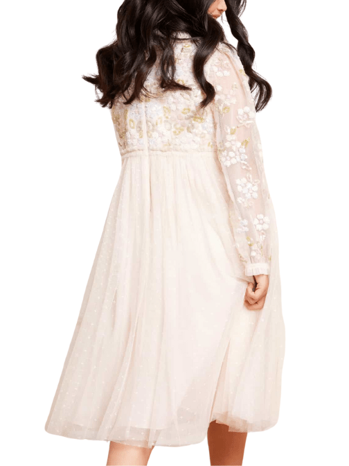 Lena Bodice Kids Dress Champagne by Needle & Thread - Rental Hong Kong