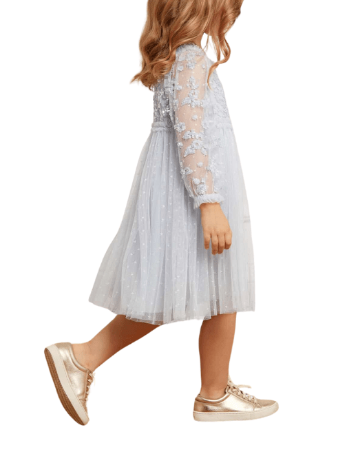 Lilybelle Long Sleeve Kids Dress Blue by Needle & Thread - Rental Hong Kong
