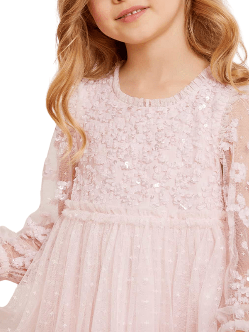 Lilybelle Long Sleeve Kids Dress Pink by Needle & Thread - Rental Hong Kong