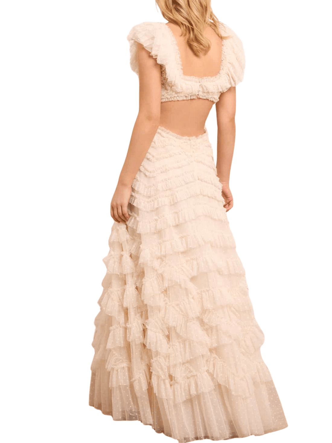 Lola Backless Gown Cream by Needle & Thread - Rental Hong Kong