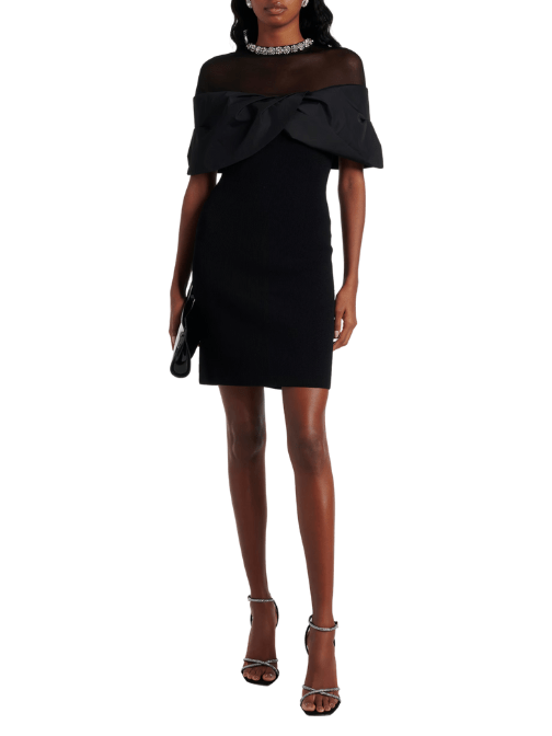 Maeve Mesh Mini Dress Black by Rebecca Vallance - Rental Hong Kong