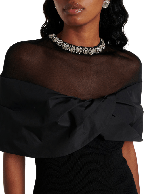 Maeve Mesh Mini Dress Black by Rebecca Vallance - Rental Hong Kong