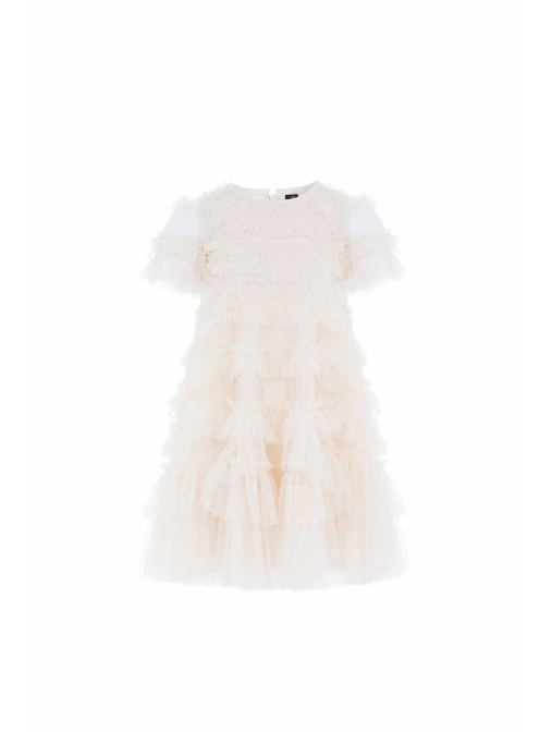 Marilla Ruffle Kids Dress Champagne by Needle & Thread - Rental Hong Kong