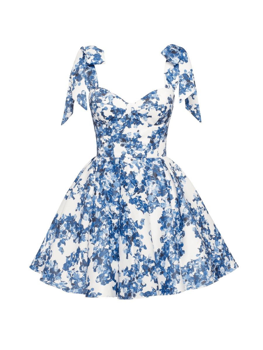 milla blue hydrangea dress Rent Floral Mini | 香港租借派對裙 filter-color_black Womens Millà Strapless Mini Modest Saylor Midi Dress Neck Size:19