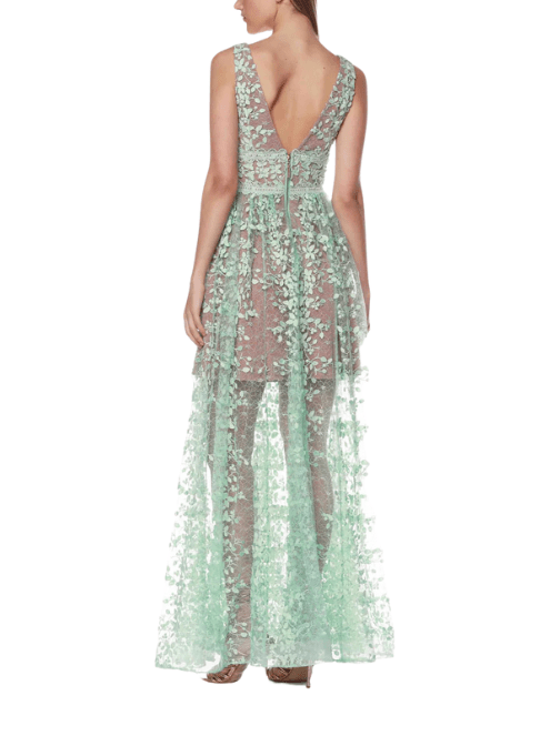 Megan Turquoise Maxi Dress Green by Bronx and Banco - Rental Hong Kong