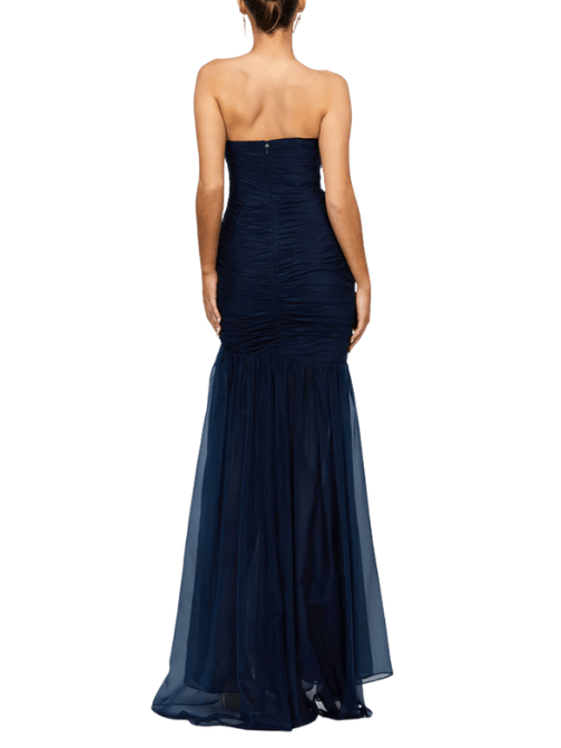 Nevaeh Gathered Organza Gown Blue by Bariano - Rental Hong Kong