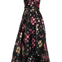 Off Shoulder Floral - Print Fil Coupé Organza Gown by Marchesa Notte - Rental Hong Kong