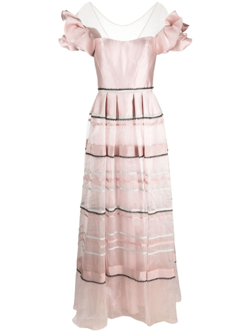 Off Shoulder Satin Maxi Dress by Gemy Maalouf - Rental Hong Kong