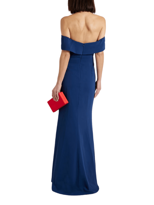 Off - The - Shoulder Twisted Cady Gown by Badgley Mischka - Rental Hong Kong