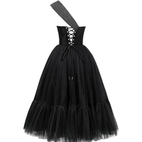 One - Shoulder Cocktail Tulle Dress Black by Milla - Rental Hong Kong