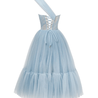 One - Shoulder Cocktail Tulle Dress Blue by Milla - Rental Hong Kong