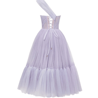 One - Shoulder Cocktail Tulle Dress Purple by Milla - Rental Hong Kong