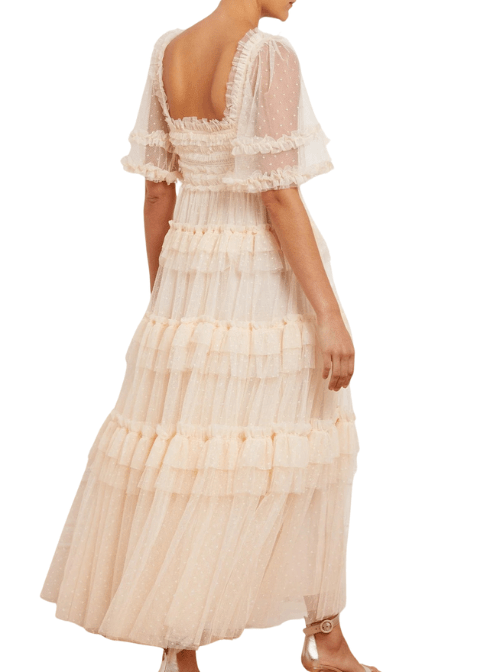 Peaches Smocked Ankle Gown by Needle & Thread - Rental Hong Kong