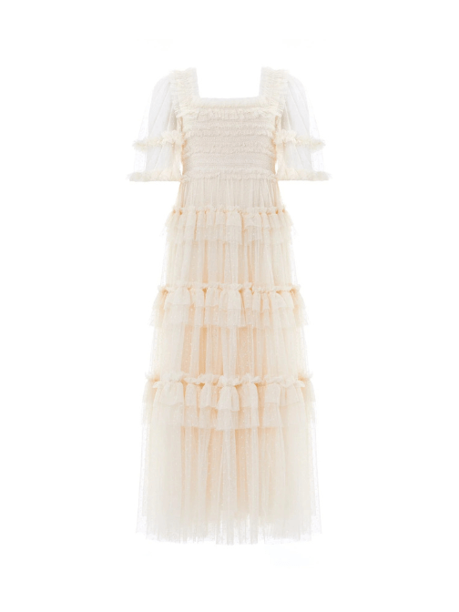 Peaches Smocked Ankle Gown by Needle & Thread - Rental Hong Kong