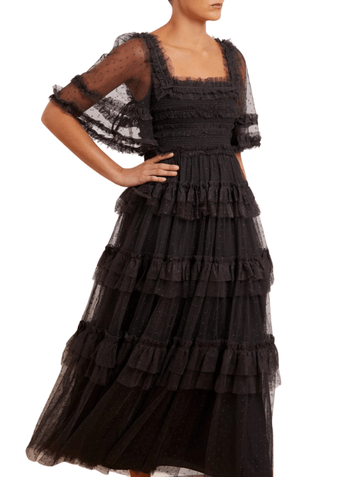 Peaches Smocked Ankle Gown by Needle & Thread - Rental Hong Kong