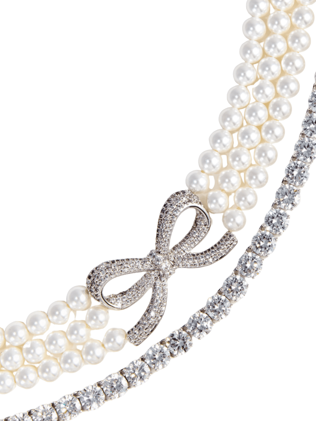 Pearl Crystal Bow Chocker by Self Portrait - Rental Hong Kong