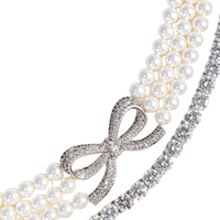 Pearl Crystal Bow Chocker by Self Portrait - Rental Hong Kong