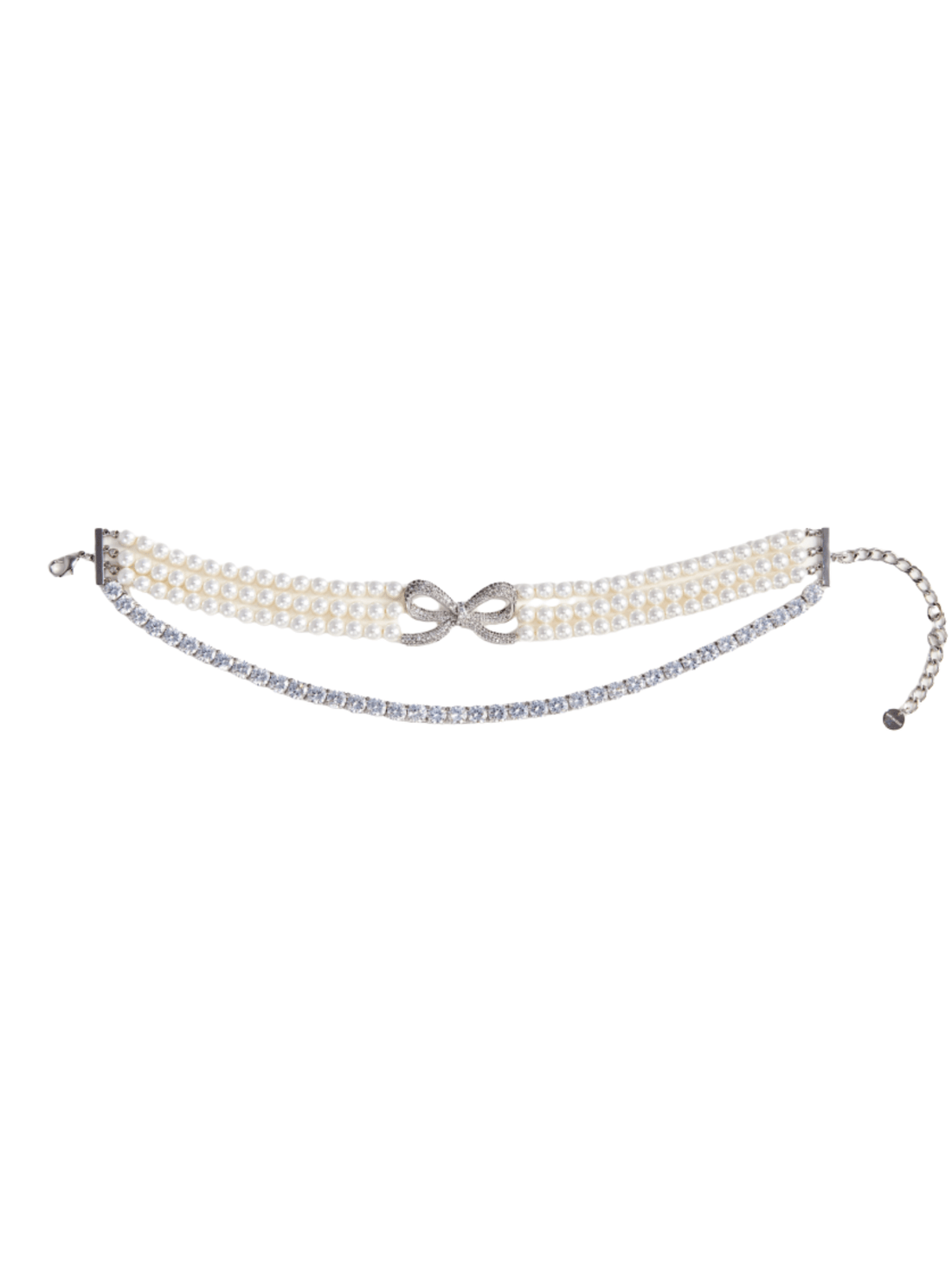 Pearl Crystal Bow Chocker by Self Portrait - Rental Hong Kong