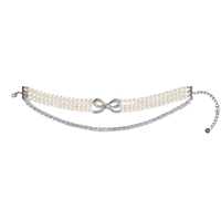 Pearl Crystal Bow Chocker by Self Portrait - Rental Hong Kong