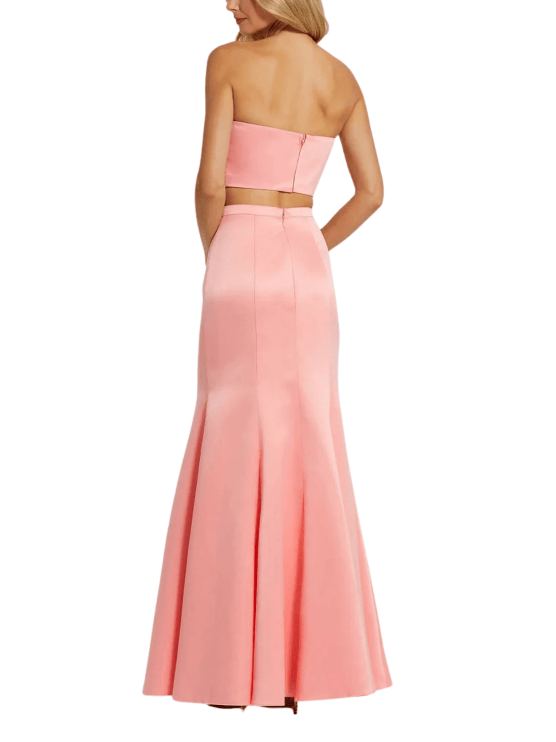 Pink Strapless Bow Top and Mermaid Skirt Set by Mac Duggal - Rental Hong Kong