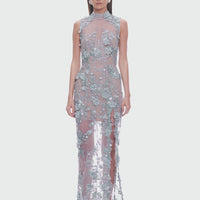 Tiffany Sequin Floral Maxi Dress