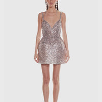 Tessa Silver Mini Dress