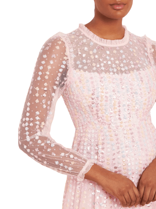 Raindrop Sequin - Embellished Tulle Gown by Needle & Thread - Rental Hong Kong