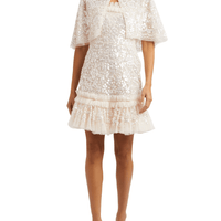 Regal Rose Gloss Short Cape Champagne by Needle & Thread - Rental Hong Kong