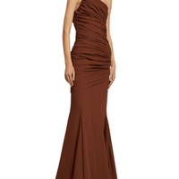 Ruched Crepe Georgette Long Dress by Giuseppe Di Morabito - Rental Hong Kong