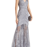 Ruched Glittered Tulle Gown by Marchesa Notte - Rental Hong Kong