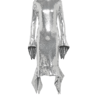 Sequin Embellished Midi Dress Silver by Ami Paris - Rental Hong Kong